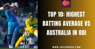 highest odi batting average against australia