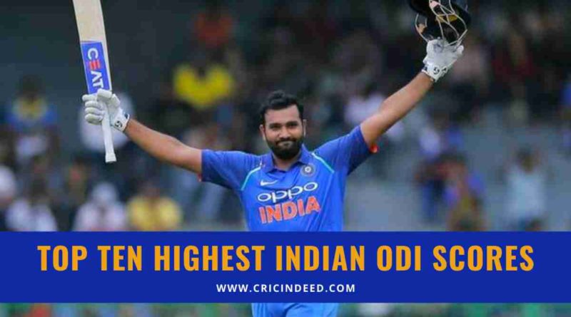 highest odi score for india