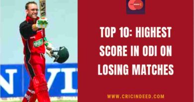 highest odi score in losing causes