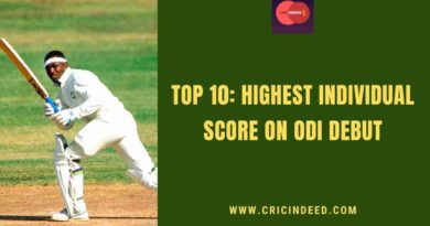 highest odi score on debut