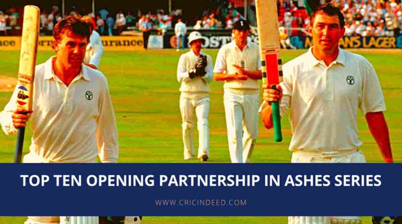 highest opening partnership in ashes