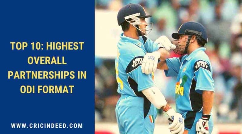 highest overall partnerships in cricket sachin saurav