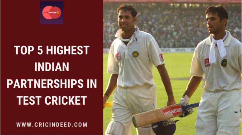highest partnership for india in test