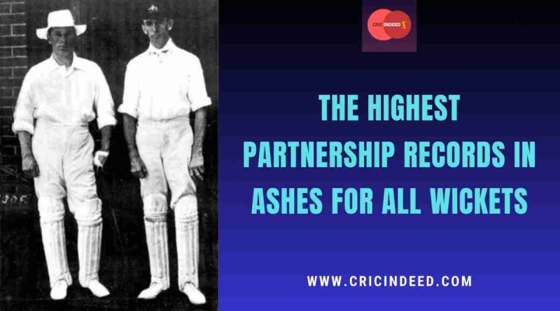 highest partnership in Ashes for all wickets