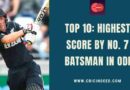 highest score by no 7 batsman in odi