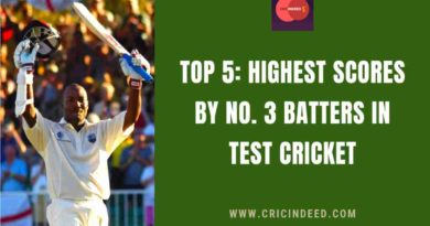 highest score by number 3 in test cricket