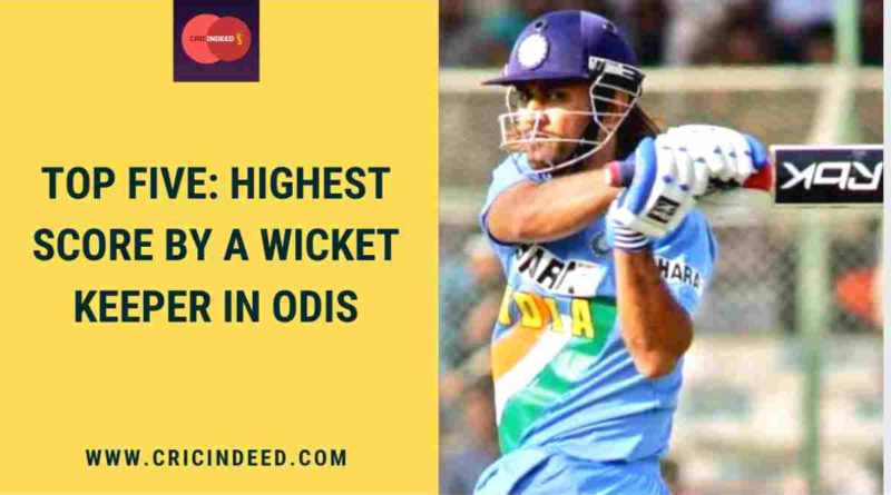 highest score by wicketkeeper in odis