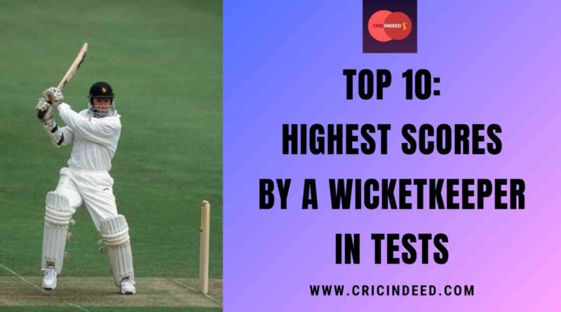 Highest Scores by a Wicketkeeper in Tests