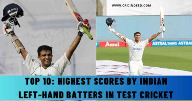 Top 10: Highest Scores by Indian Left-Hand Batters in Test Cricket