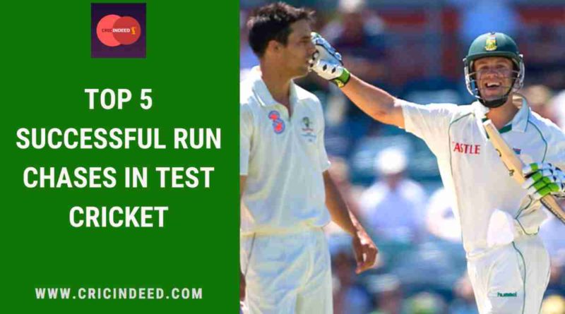 highest successful run chases in test cricket