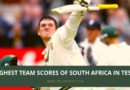 highest team score of south africa in test