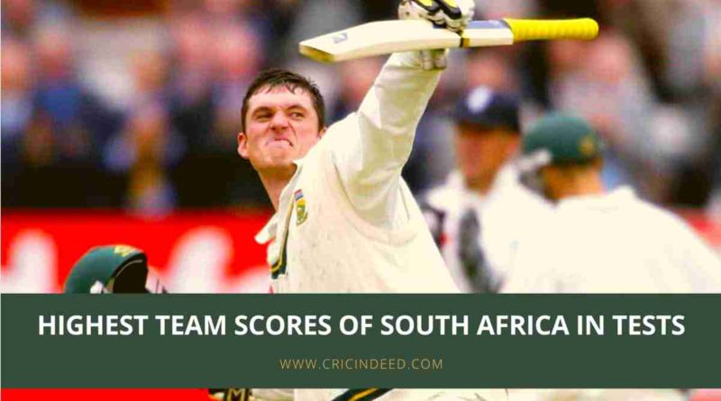 highest team score of south africa in test