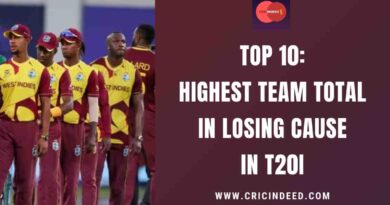 Top 10: Highest Team Total in Losing Cause in T20I