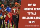 Top 10: Highest Team Totals in Losing Cause in IPL