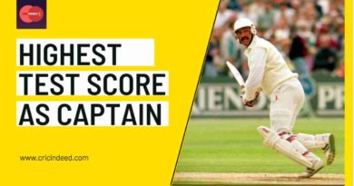 HIghest Test score as captain