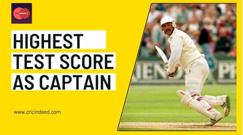 HIghest Test score as captain