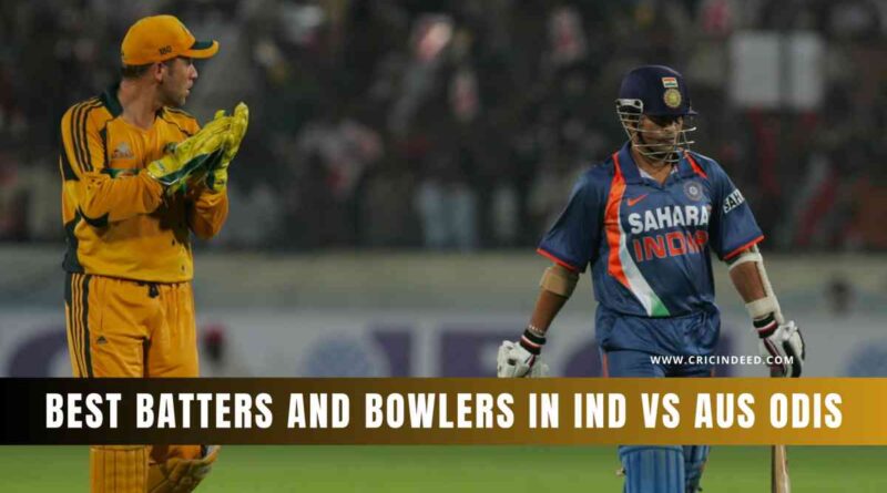 ind vs aus most runs wickets odi