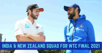 India and NZ squad for WTC final