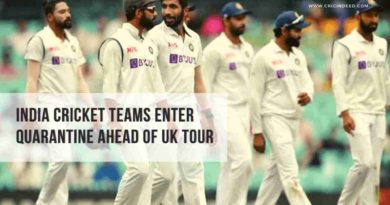 India cricket teams enter quarantine ahead of UK tour