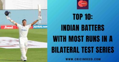 Top 10: Indian Batters with Most Runs in a Bilateral Test Series