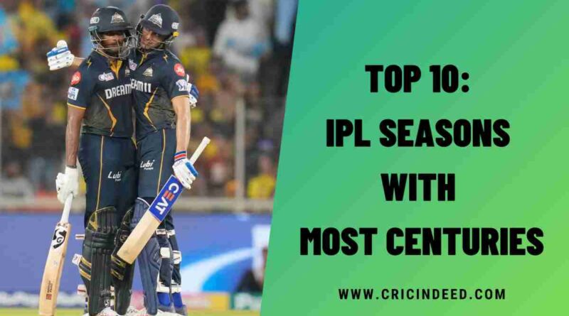 Top 10: IPL Seasons with Most Centuries