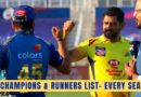 ipl winners list