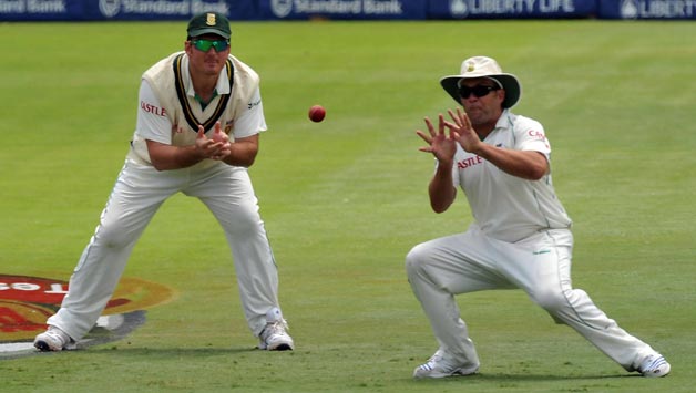 Jacques Kallis and Graeme Smith at South African slips