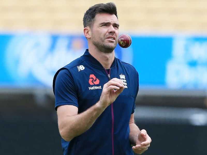 James Anderson with Dukes Ball