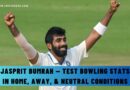 Jasprit Bumrah — Test Bowling Stats in Home, Away, & Neutral Conditions