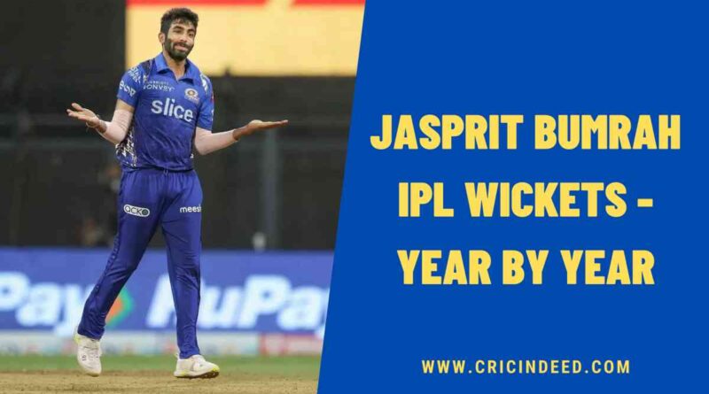 Jasprit Bumrah IPL Wickets - Year by Year