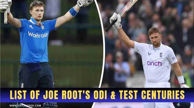 joe root test and odi centuries list