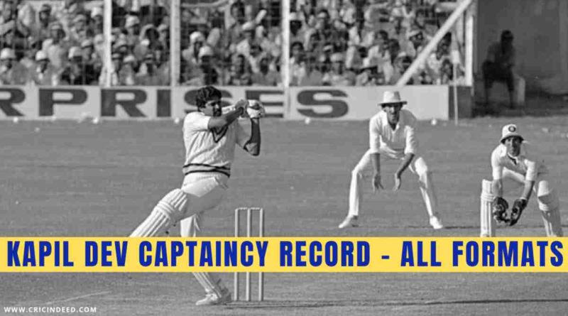 kapil dev captaincy record
