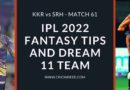 kkr vs srh 2022 dream11 predictions