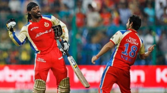 virat kohli - chris gayle rcb