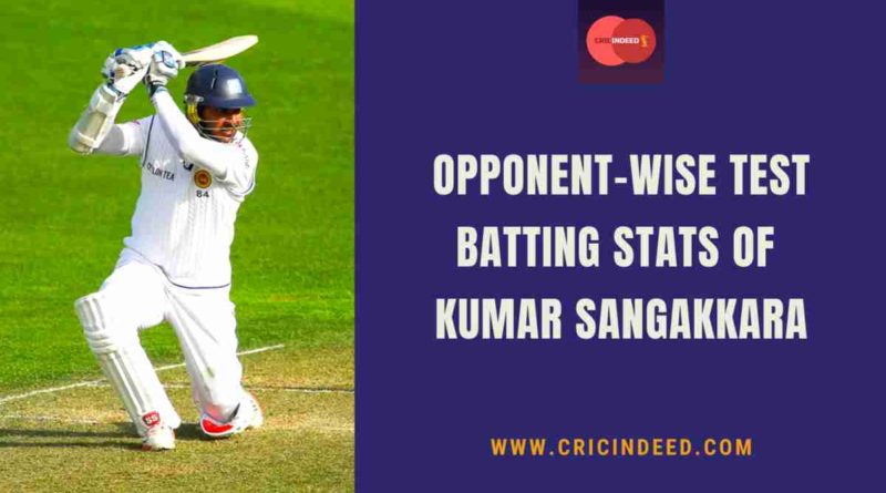 kumar sangakkara country wise test runs