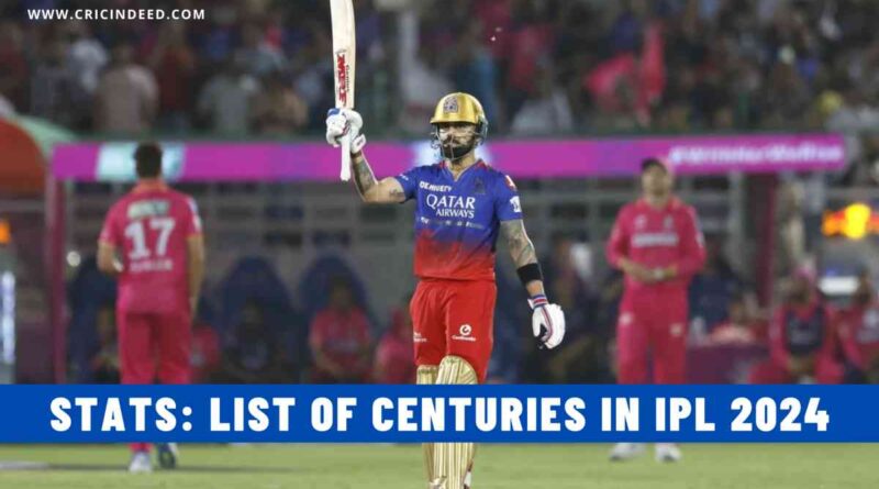 Stats: List of Centuries in IPL 2024