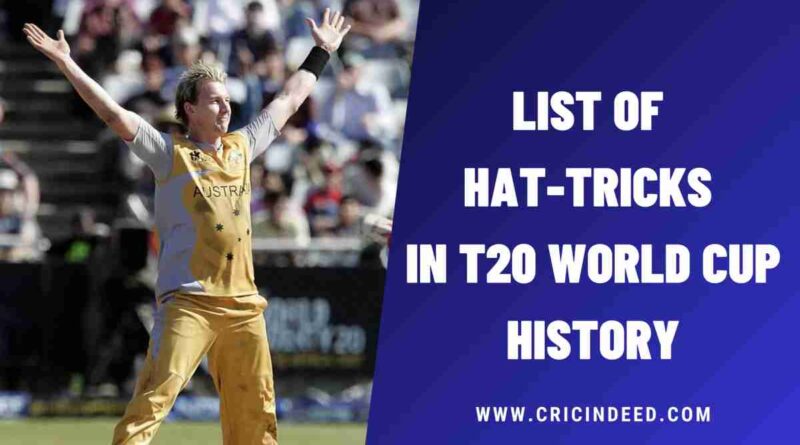 List of Hat-tricks in T20 World Cup History