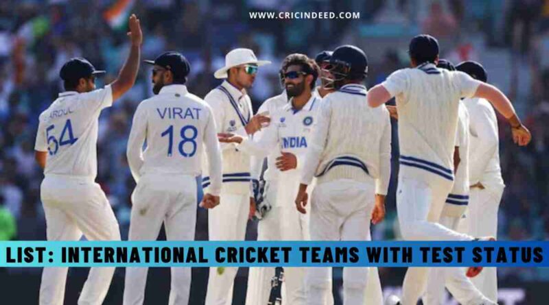 List of International Cricket Teams with Test Status