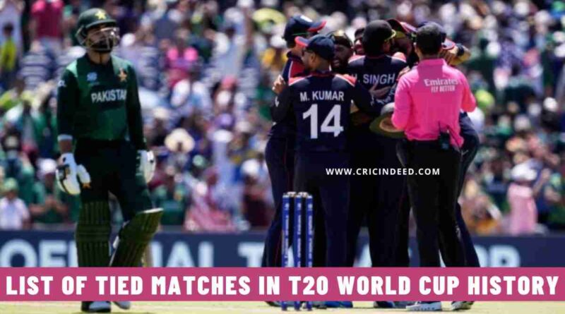 Stats: List of Tied Matches in T20 World Cup History