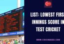 lowest 1st innings score in Test cricket