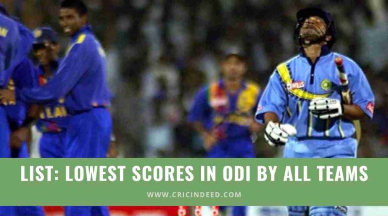 lowest odi scores by countries