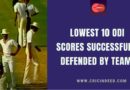 lowest score defended in odi