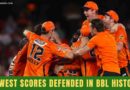 lowest team score defended successfully in bbl