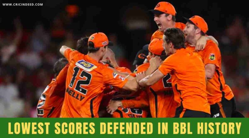 lowest team score defended successfully in bbl