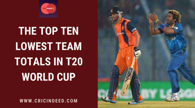 lowest team scores in t20 world cup