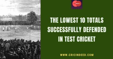 lowest totals defended in test cricket