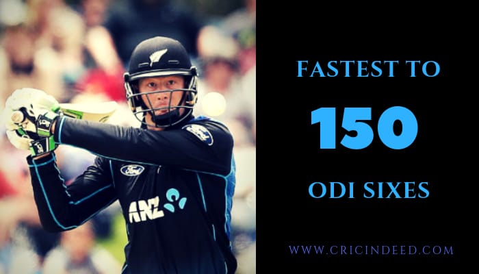 Martin Guptill fastest to 150 ODI Sixes
