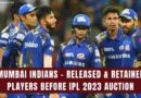 mi released and retained players ipl 2023