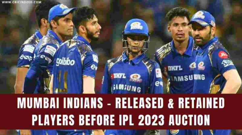 mi released and retained players ipl 2023