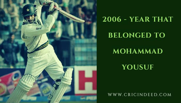 Mohammad Yousuf, the Pakistani cricketer in 2006 in Test Cricket